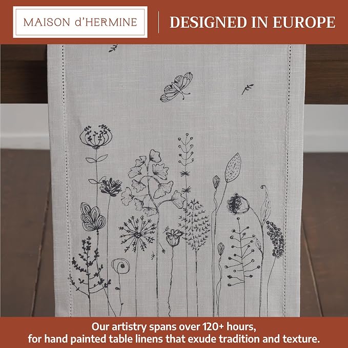Maison d' Hermine Table Runner 100% Cotton 14.50" x 108" | Table Runners 108 - Image 2