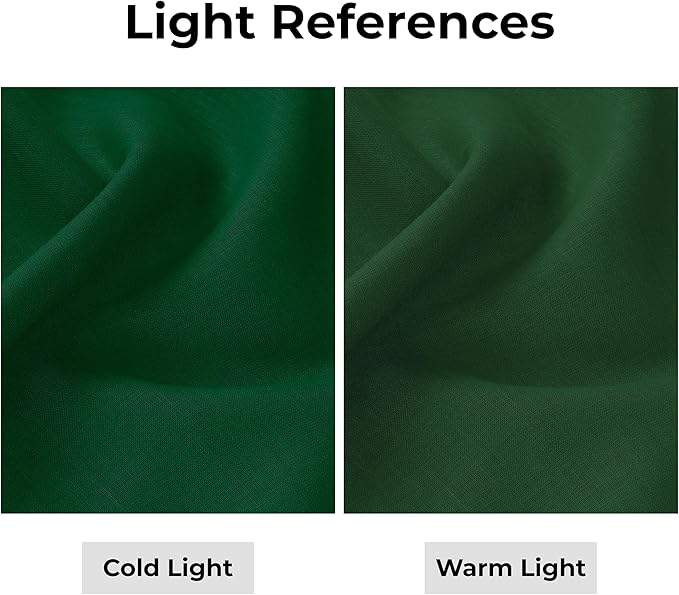 D'Moksha Homes Linen Forest Green Table Runner 84 Inches Long - 100% Pure Linen Table Runner 14 x 84 Inch for St Patricks Day, Easter - Classic Hemstitch