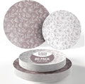Trendables Disposable Dinnerware Decorative Plates Plastic Disposable Plates Set For 40 Guests 40 x 8 Inch Dessert Plate & 40 x 10 Inch Wedding Party Plate Set Blossom Circle