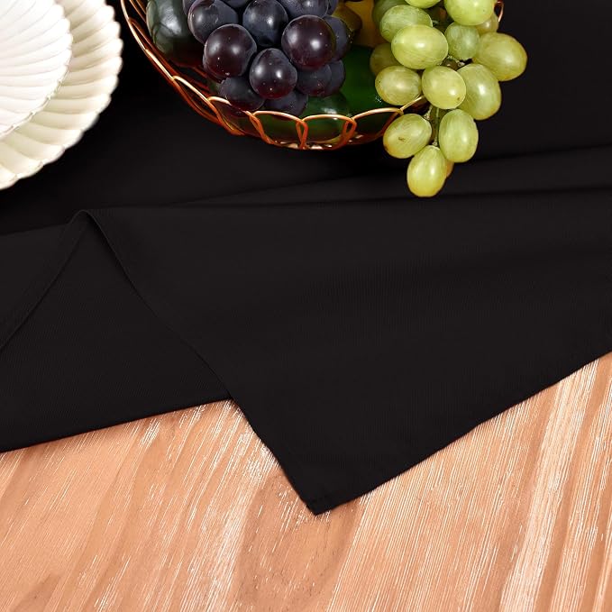 MEANMOY Black Table Runner 90 Inches Long Waterproof Washable Table Runners | - Image 5