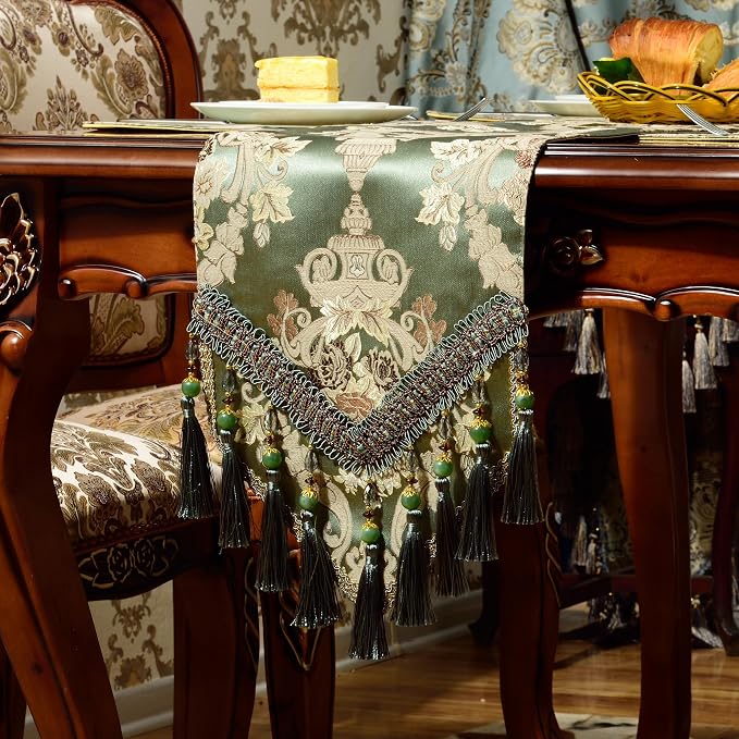 Extra Luxury Velvet Blue Table Runner 120 Inches Long - Image 4
