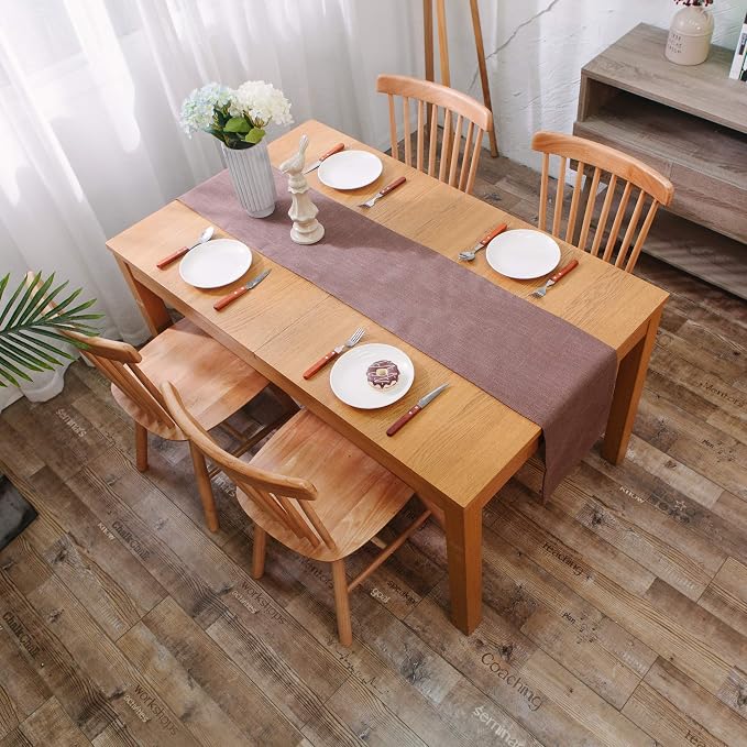 Soft Caddice Faux Linen Table Runner 2 Piece Fabric in 1 - Image 6
