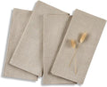 Solino Home Natural Linen Napkins Set of 4 - 100% Pure Linen Cloth Washable Dinner Napkins 20 x 20 Inch for Spring, Easter - Fete
