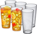 Amazing Abby - Breeze - 30-Ounce Plastic Tumblers (Set of 6), Iced-Tea Drinking Glasses, All-Clear Reusable Cups, Stackable, BPA-Free, Shatter-Proof, Dishwasher-Safe