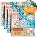 Maison d' Hermine Cloth Napkins Set of 4 100% Cotton Everyday Reusable Square Napkins Cloth Washable Dinner Party Wedding Restaurant Valentines Day Decorations Spring/Summer (Agrume, 20" x 20")