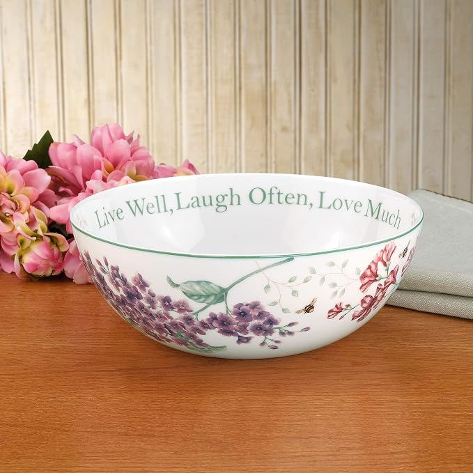 Lenox Butterfly Meadow "Live Well, Laugh Often, Love Much" Serving Bowl - Image 9