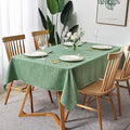 maxmill Jacquard Table Cloth Swirl Design Water Resistant Wrinkle Resistance Heavy Weight Soft Tablecloth for Kitchen Dinning Tabletop Decoration Oblong 60 x 140 Inch Sage Green