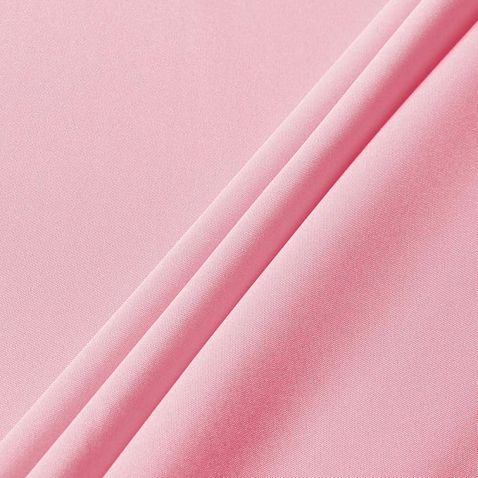 sancua Rectangle Tablecloth - 60 x 102 Inch - Stain and Wrinkle Resistant Washable Polyester Table Cloth, Decorative Fabric Table Cover for Dining Tables, Buffet Parties and Camping, Pink