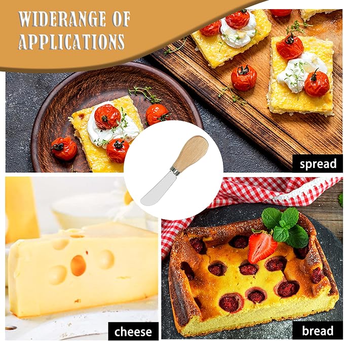 10 Piece Small Cheese Spreader Set, Stainless Steel Butter Spreader, Mini - Image 3