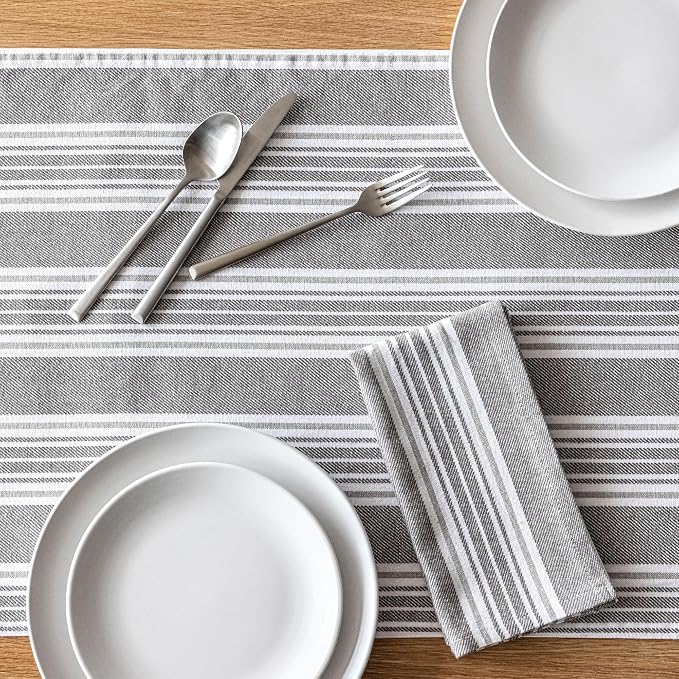 Over&Back 18x108 Woven Striped Table Runner - Image 6