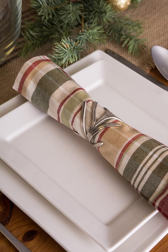 DII Decorative Assorted Silver Napkin Ring Set, One Size - Image 5