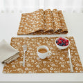 Floral Placemats for Dining Table Vintage Flowers Botanical Design Rustic by OveeshaHomeDecor