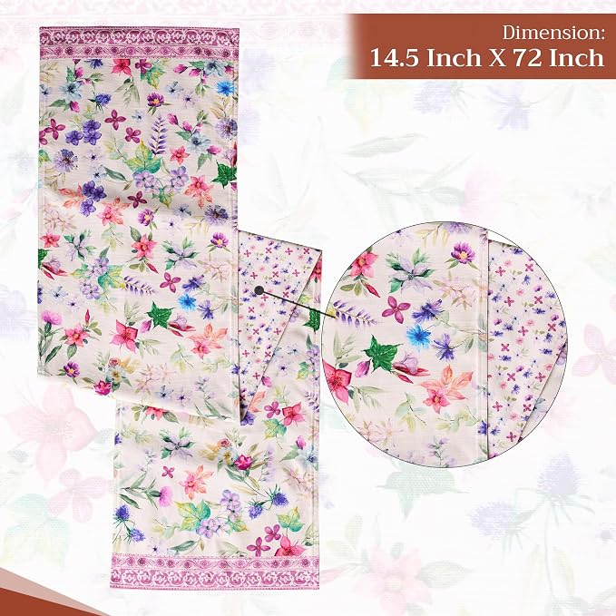 Maison d' Hermine Table Runner 100% Cotton 14.50" x 72" | Table Runners 72 - Image 4