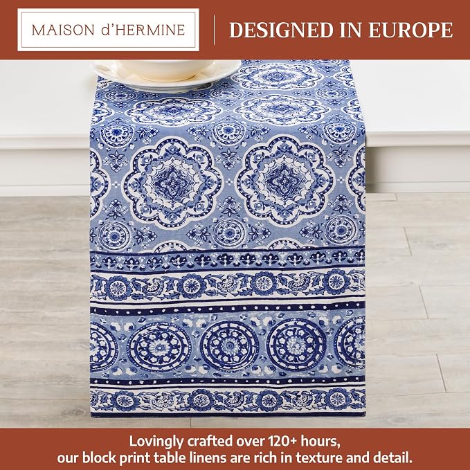 Maison d' Hermine Table Runner 100% Cotton 14.50" x 72" | Table Runners 72 - Image 2