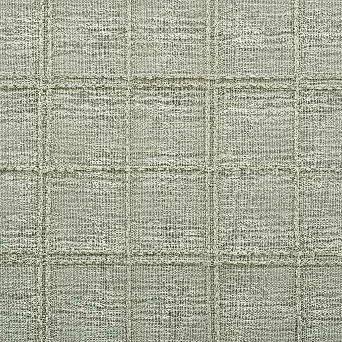 Linen Checked Farmhouse Table Runner, 13x48 Inches Seeding Green | Raised Grid - Image 6