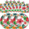50PCS Hawaiian Luau Paper Plates and Napkins Party Decorations, 7inch by Unknown