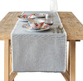 Over&Back 18x90 Woven Frayed Chambray Cotton Table Runner by overback