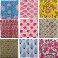 DIYANAIMPEX 10 Pc Cotton Cloth Napkins Hand Block Print Hand Made Size 16x16 by DIYANA+IMPEX