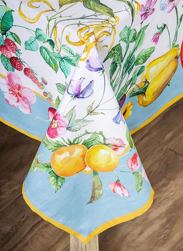 Maison d' Hermine Table Cloth Rectangle Table 100% Cotton 70 x 120 Inches Tablecloth Reusable Decorative for Dining Room Farmhouse Home Valentines Day Decorations Spring Summer - Giverny