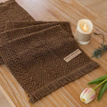 Fall Thanksgiving Boho Macrame Brown Table Runner 13x36 Inch | Woven Burlap by KEKETOARRANGE