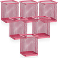 Segarty Pen Cup, 6 Pack Square Dark Pink Pen Holder by Segarty