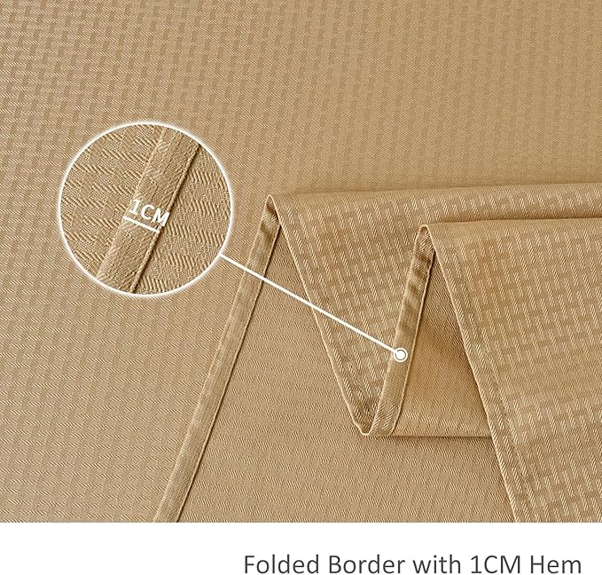maxmill Tablecloth Weaved Texture Stain Resistant Waterproof, Wrinkle Resistant Washable Table Cloth, Fabric Table Cover for Dining Room, Indoor Outdoor Use, Rectangle 70 x 120 Inch, Beige