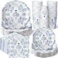 250 Pcs Blue Bachelorette Disposable Paper Plates and Napkins | Serves 50 Guests by Newtay