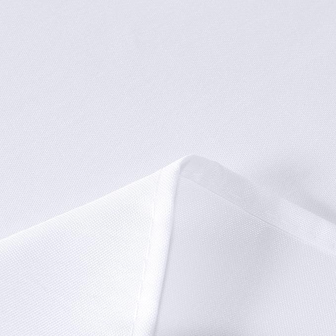 sancua Rectangle Tablecloth - 54 x 108 Inch - Stain and Wrinkle Resistant Washable Polyester Table Cloth, Decorative Fabric Table Cover for Dining Tables, Buffet Parties and Camping, White