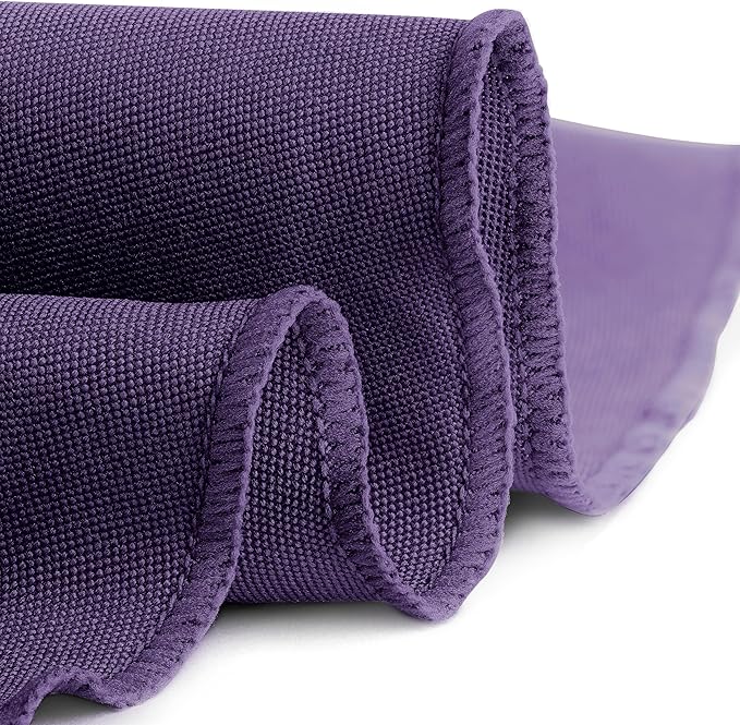 Gee Di Moda Round Tablecloth - 108 Inch Purple Round Table Cloth for 48 to 72 Inch Round Tables - Heavy Duty Washable Fabric - for Buffet Table, Holiday Party, Dinner, Wedding & Baby Shower