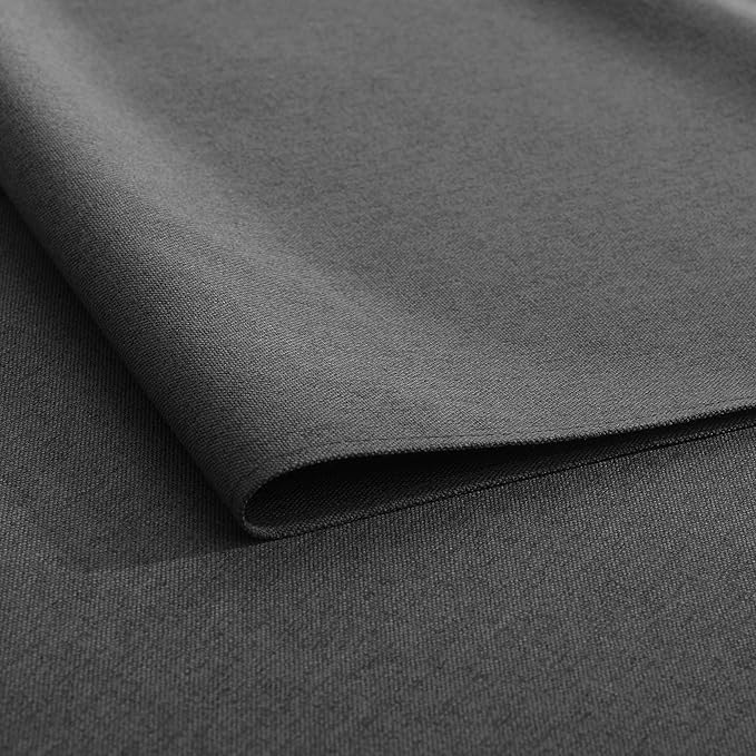 Black Grey Table Runner 13x90 Inches Long, Cotton Linen Farmhouse Style Seasonal Dresser Scarf for Kitchen Dining Coffee Table Parties Wedding Home Decor (13” x 90”, Black Grey)
