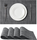 Leetaltree Black and Grey Woven Placemats Set of 4 by Leetaltree-ArtatEveryTable