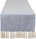 DII Woven Basic Tabletop Collection, Chevron Table Runner, Nautical Blue by DII