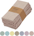 Ruvanti Cloth Napkins Set of 12, 18x18 Reusable Napkins Cloth Washable, Soft & Durable Table Napkin, Poly Cotton Fabric Dinner Napkins for Parties, Christmas, Thanksgiving, Weddings - Rust