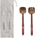 12 Inches Teakwood Kitchen Salad Servers by Unknown