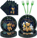 96 Pcs We Can Bearly Wait Baby Shower Decorations, Bear Tableware Set | by EoBeCy