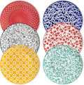 vancasso 10.25" Ceramic Dinner Plates Set of 6, Muted Vintage | Microwave by vancasso