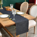 NEWISHER Reversible Double Layer Table Runner Faux Linen Fabric 13x72inch | by Newisher