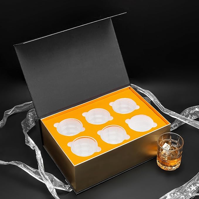 KANARS Crystal Whiskey Glasses, Set of 6 Premium Rocks Glasses in Elegant Gift Box, 10 Oz Old Fashioned Glass Tumblers for Bourbon, Scotch, Irish Whisky, Cocktails, Vodka, Liquor Drinking, Men Gifts