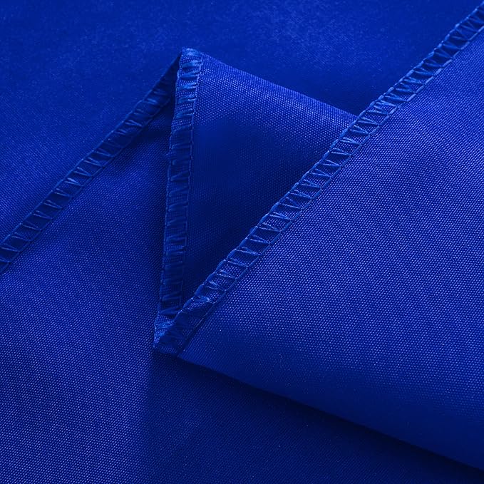 2-Pack 60x144 inch Royal Blue Table Cloths, Solid Stain and Wrinkle Resistant Oblong Tablecloth, Premium Plain Weave Polyester Fabric Rectangle Table Linen Covers for Hotel, Banquet