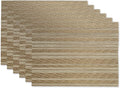 DII PVC Tabletop Collection Woven Indoor/Outdoor, Placemat Set, 6 Piece by DII