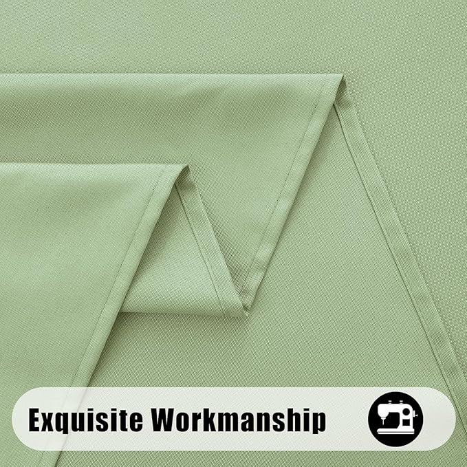 Smiry Rectangle Table Cloth, Waterproof Anti-Scratch Polyester Tablecloth, Decorative Washable Fabric Table Cover for Dining, Buffet, Parties and Outdoor, 60x84, Sage Green