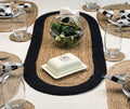 Verona Oval Woven Jute & Cotton Braided Table Runner, Size -13 x 36 Inches by ChardinHome