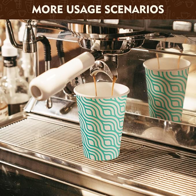 YEEHAW 16 oz Coffee Cups with Lids, 100 Pack | Heat & leak-proof paper - Image 5
