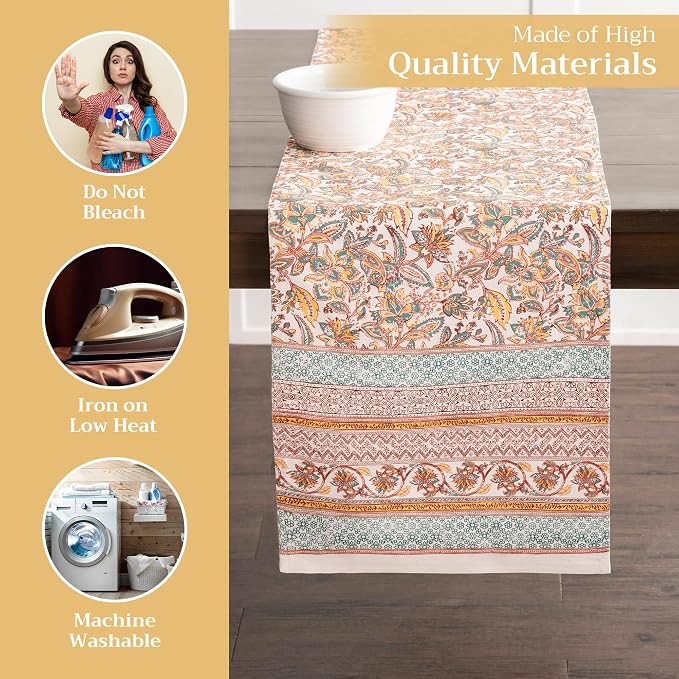 Maison d' Hermine Table Runner 100% Cotton 14.50" x 72" | Table Runners 72 - Image 3