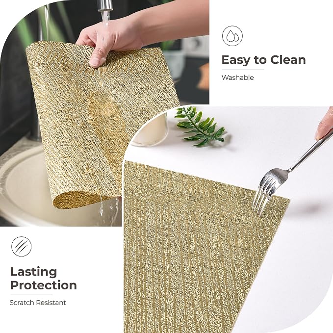 Leetaltree Gold Placemats Set of 24 - Image 6