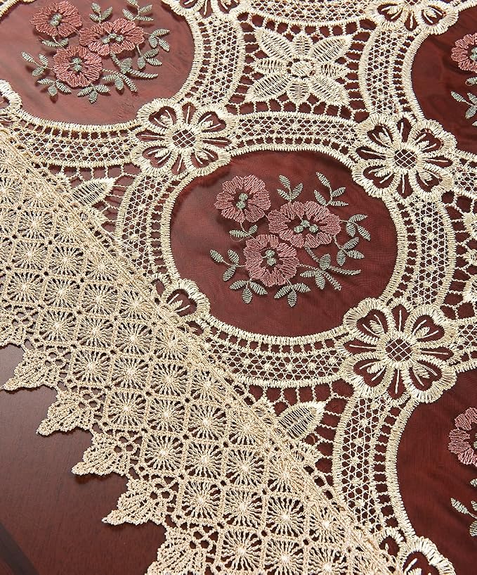 Large Vintage Lace Table Runners 16 × 120 Inches - Image 2