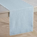 14 x 108 Inches Frayed Edge Table Runner, 270G Heavyweight Sand Washed Slub by KINGSTONE