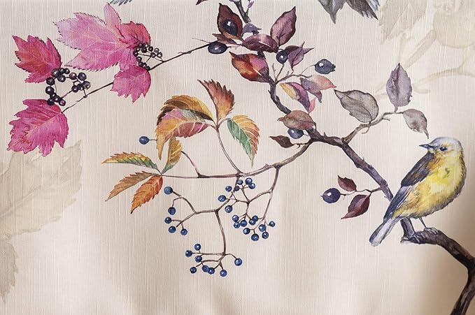 Maison d' Hermine Table Cloth Square Table 100% Cotton 54 x 54 Inches Fall Tablecloth Reusable Everyday Use for Thanksgiving Christmas Decorations Dining Farmhouse Party (Equinoxe - Beige)