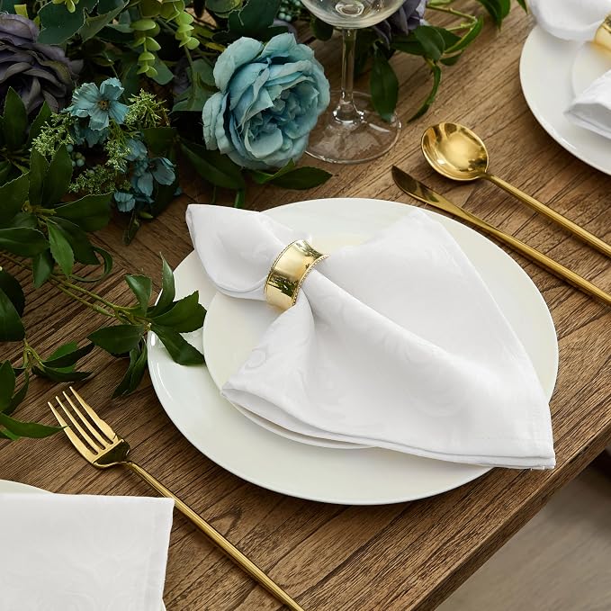 Newbridge Barcelona Luxury Damask Fabric Tablecloth, 70” Extra Wide x 144” - Image 6