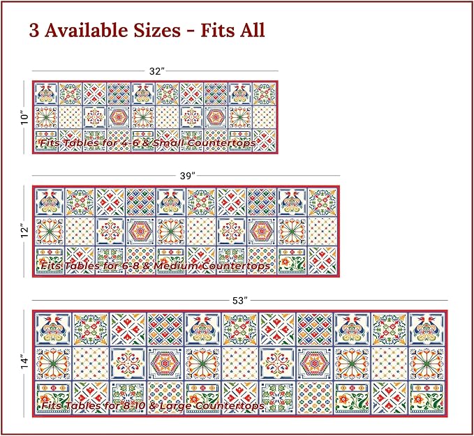 Heat Resistant Table Runner, 53 x 14 Inch - Image 4